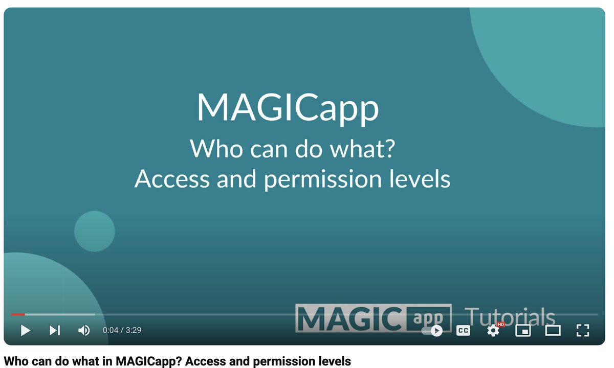 Another short video on #MAGICapp on access and permission levels for collaborator authors: youtu.be/hNOBPqc2y24 For the entire playlist, please visit our YouTube page: youtube.com/playlist?list=… Cc: @PerVandvik @ThomasAgoritsas @lyubovlytvyn