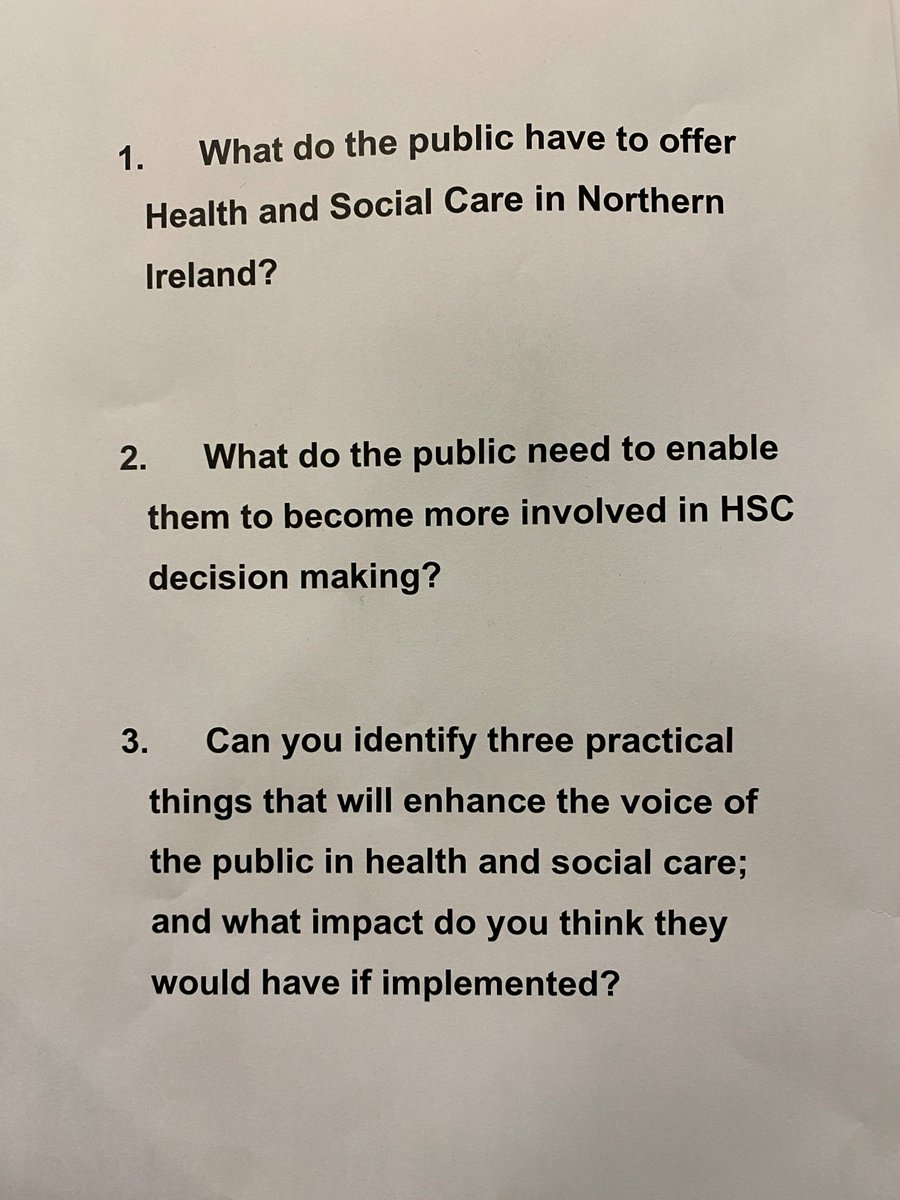 PatientClient's tweet photo. Our table discussions are underway.
If you couldn’t attend our event and want to contribute to this discussion, send your answers to info@pcc-ni.net by 5pm Friday 30 March 2024.
#pccevent24 #TeamPCC #haveyoursay https://t.co/uhGsLIPMrb
