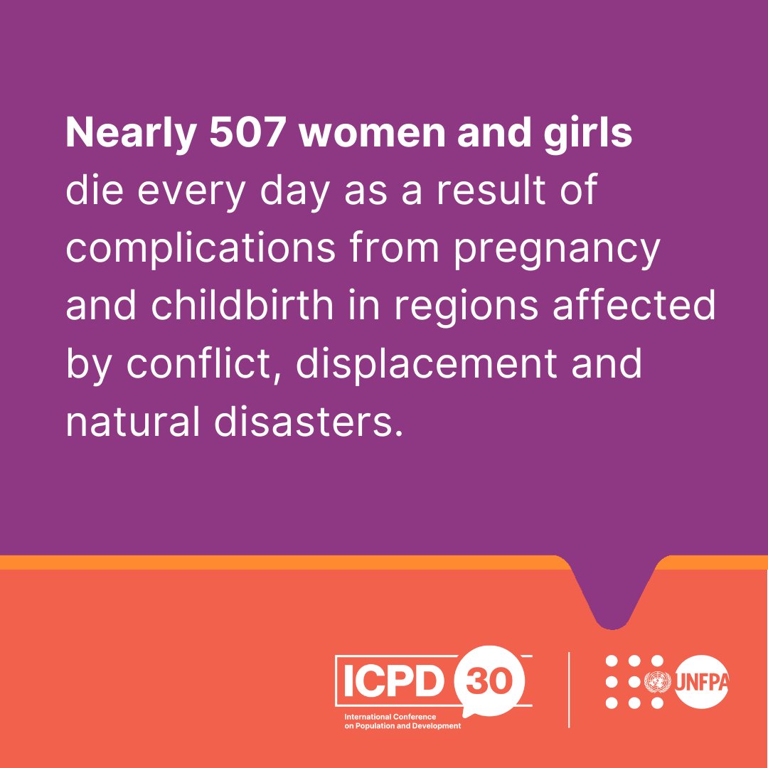 ⚠️ During humanitarian crises, sexual and reproductive health needs are often overlooked. 

This has dire consequences, especially for mothers-to-be.

See how <a href="/UNFPA/">UNFPA</a>—the <a href="/UN/">United Nations</a> sexual and reproductive health agency—is taking action: unf.pa/hum

#InvestInHumanity #ICPD30