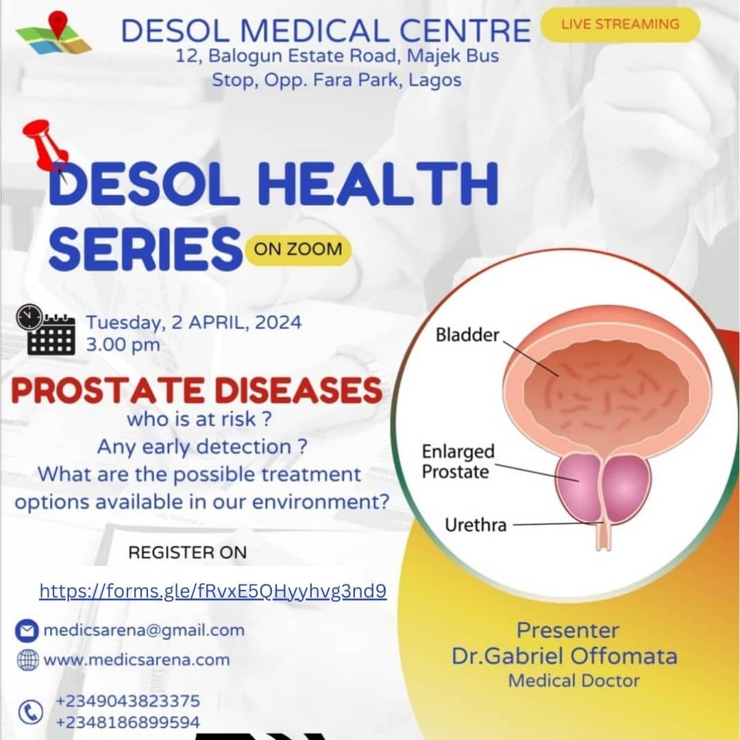 TellTipNG's tweet photo. *Good day to you sir/ma*

*👨‍⚕️Dr.Gabriel Offomata* will be enlightening the *public on Prostate Diseases* on *April 2nd 2024 at 3pm* WAT* .🔗Kindly register and make out time for this session as it promises to be informative.

*REGISTER NOW*
https://t.co/EB9FQ92x8u

 *PLEASE SHARE https://t.co/xtYgPAQjqi