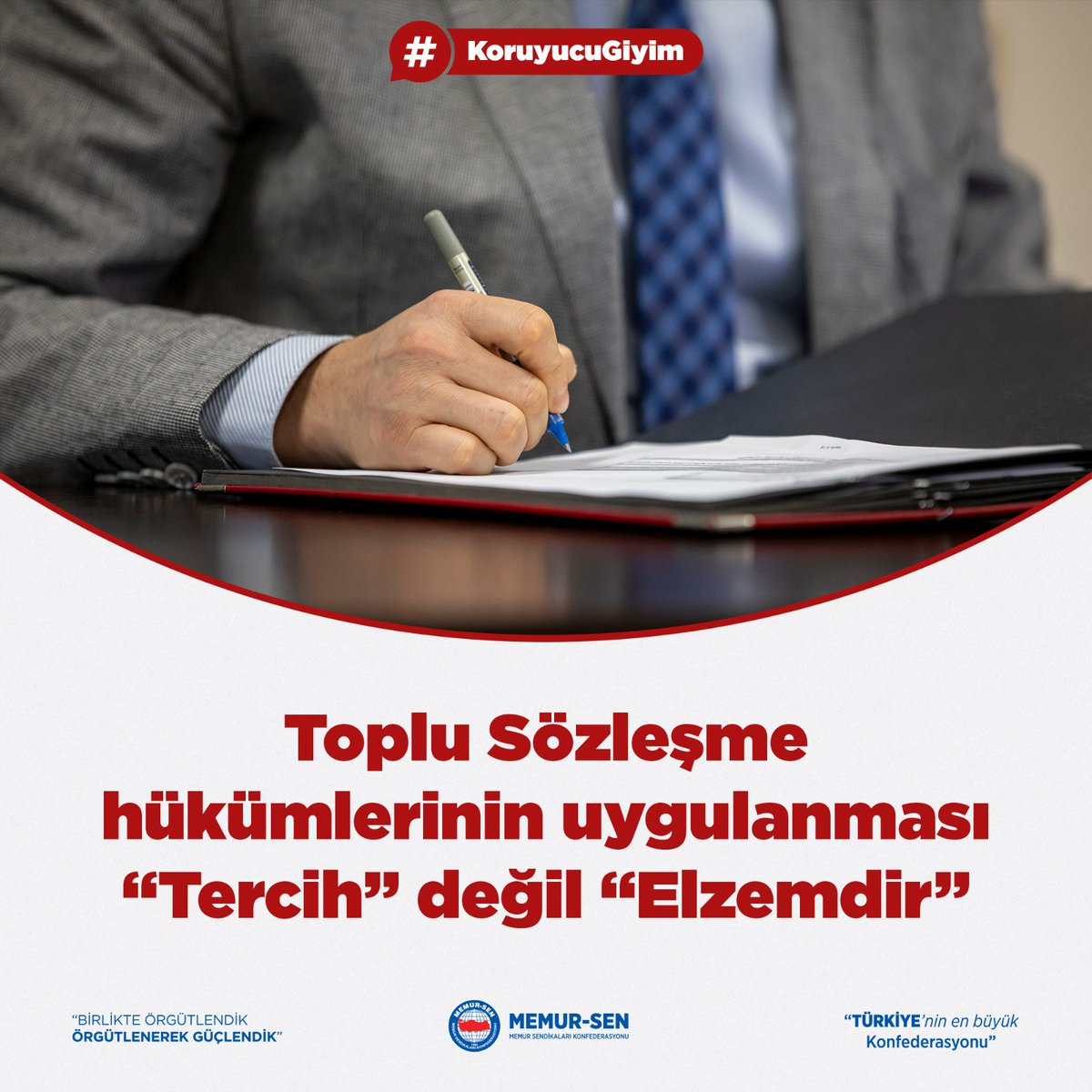 Toplu Sözleşme hükümlerinin uygulanması "Tercih" değil "Elzemdir"
#KoruyucuGiyim
