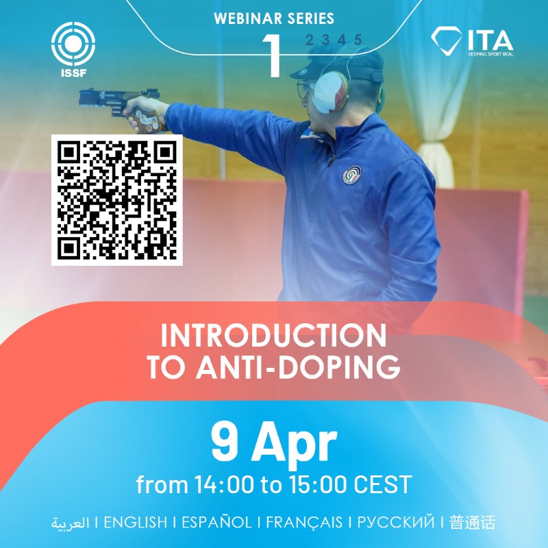 issf_official's tweet photo. Educating athletes and coaches with @IntTestAgency 🤝

Just under two weeks until a month of ITA seminars kicks off.

Scan the QR code or click the link below to sign up for our first #ShootingSport seminar "Introduction To Anti-Doping" 🔗

#ISSF