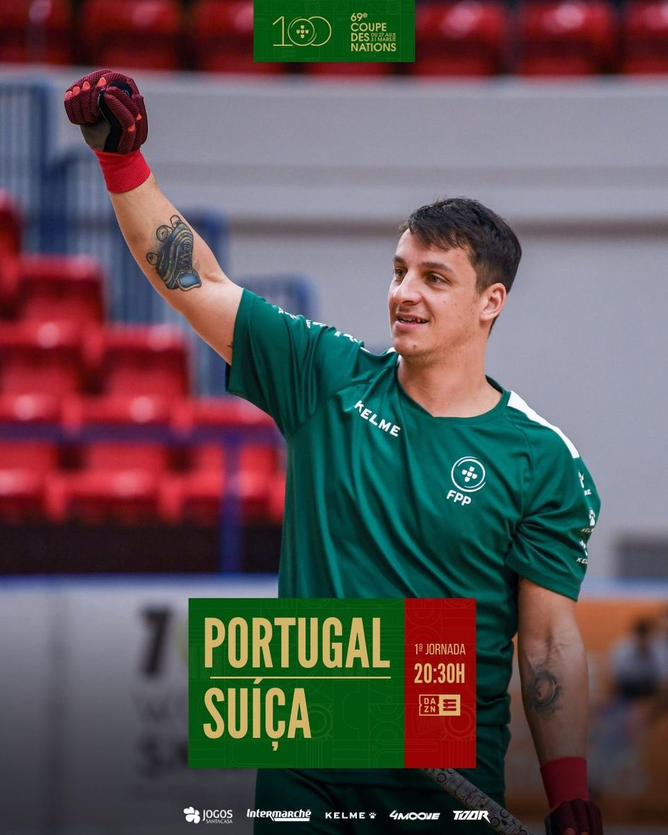 OficialFPP's tweet photo. 🔛 𝙏𝙖𝙘̧𝙖 𝙙𝙖𝙨 𝙉𝙖𝙘̧𝙤̃𝙚𝙨
🇵🇹 x 🇨🇭
⌚️20:30 (PT)
📺 Dazn
#HóqueiEmPatins #UmSéculoDeEmoções #VesteAHistória #PortugalSobreRodas #100AnosFPP #JogosSantaCasa #Intermarchept #KelmePortugal #4moove #Toor #EfficiencyMatch https://t.co/dfloCt2lzo