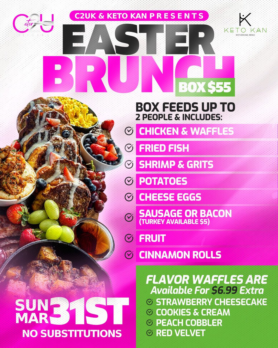 Cater2ukitchen1's tweet photo. You better come get you one of these! 
#brunchbox #easter #brunch https://t.co/fV0LFcPtM3