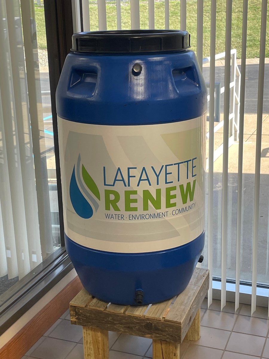 Lafayette Renew encourages everyone to assist the natural water cycle by sporting a cool rain barrel in your yard today! Color options include grey, black, and terracotta (subject to availability). Call us at 807-1800 for more info on how to purchase. #WaterWisdomWednesday