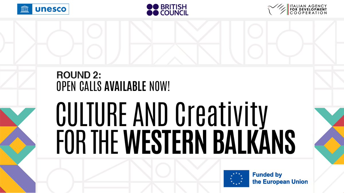 📢 #CC4WBs is announcing the CALLS FOR PROPOSALS for Organisations and Institutions 👉bit.ly/3ITpCdJ Small Grants for Individuals 👉bit.ly/4axMUBY Follow us for the upcoming Info Sessions scheduled from 8 to 23 April 2024. #WesternBalkans #Culture #Creativity