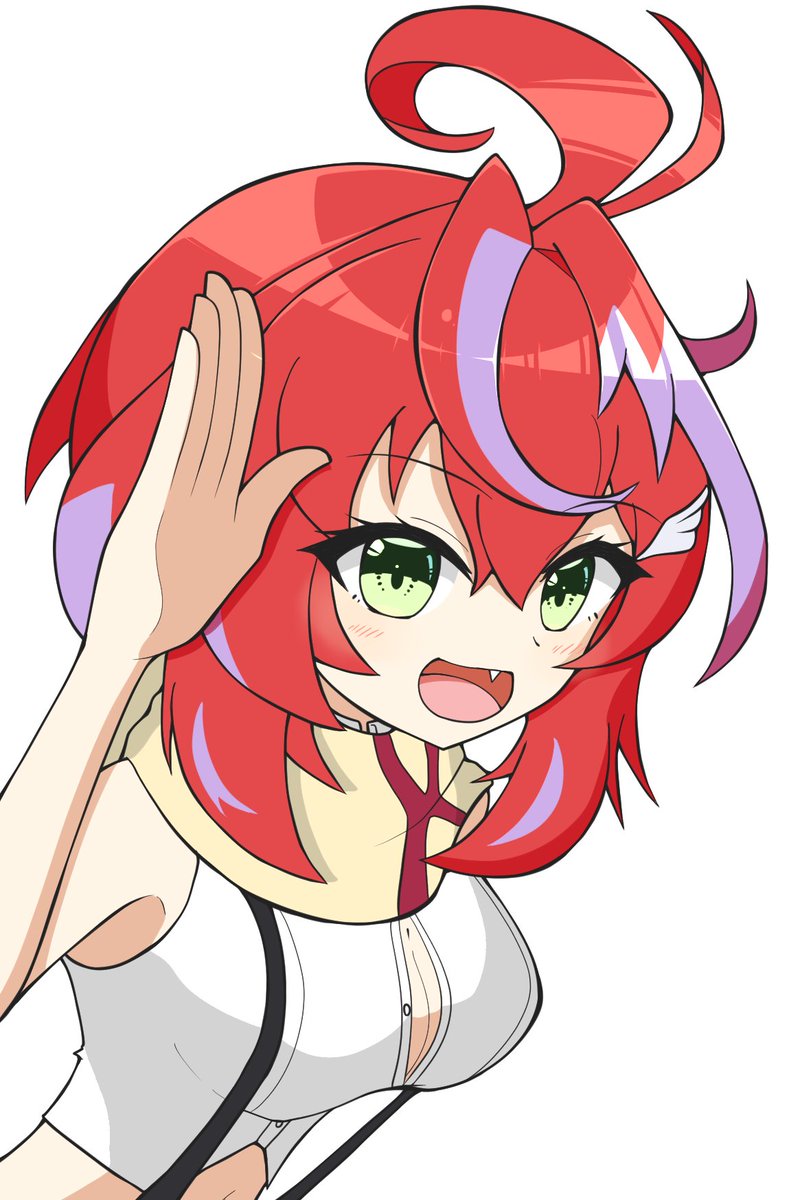 「#茜音色に染まれ「おはわんだ!」会話することも特になかった同じクラスの赤い子に元」|マグロのイラスト