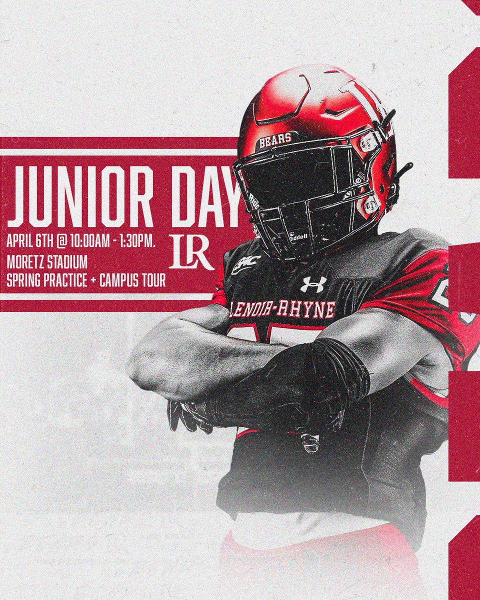 CALLING ALL HS JUNIORS… Join LR football Between the Bricks on April 6th for Junior Day! #W1N #1LR 🧱🐻🧱