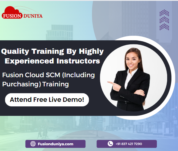 FusionDuniya's tweet photo. Elevate your SCM expertise with Fusion Cloud SCM Training! Don't miss our FREE live demo where you'll explore the power of Fusion Duniya firsthand. Join us and unlock the potential of seamless supply chain management.

Visit: https://t.co/tlLfM7pKVs

#FusionCloud #SCMTraining https://t.co/E41Dc5g4XG