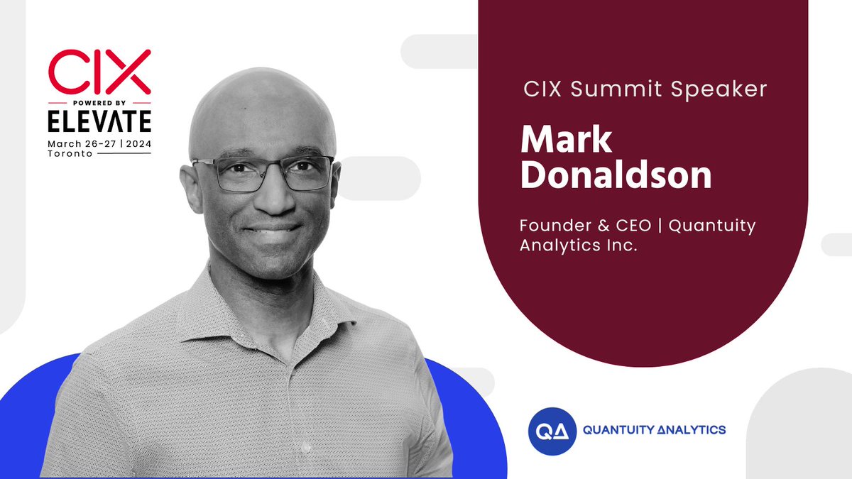 🚀 Exciting news! Join us at the CIX Summit 2024 in Toronto from March 26 - 27, where I'll be pitching our startup, @quantuity, alongside fellow founders from @venturelabca, at the @elevatetechca, and @cixcommunity event. #ElevateCIX2024 @DesignExchange