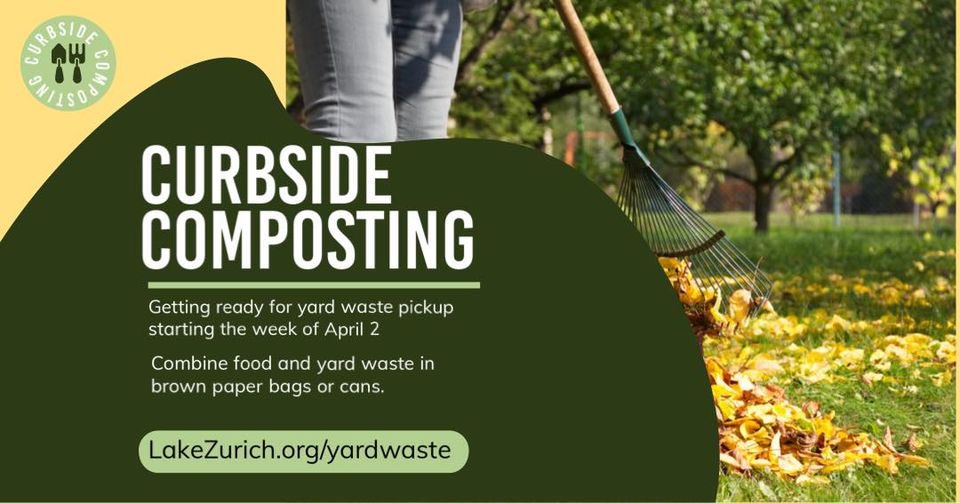 Did you know that in Lake Zurich: Food and yard waste can be combined into the same container for composting. Combine food and yard waste in bio-degradable bags (brown paper) or cans (maximum 50 lbs.) that are clearly marked as landscape waste or yard waste. @EDvironmentLZ
