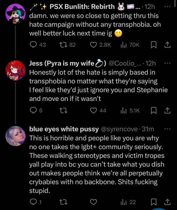 This is so cowardly and I&rsquo;m sick of ppl in the LGBT+ community lying and then using their identity as