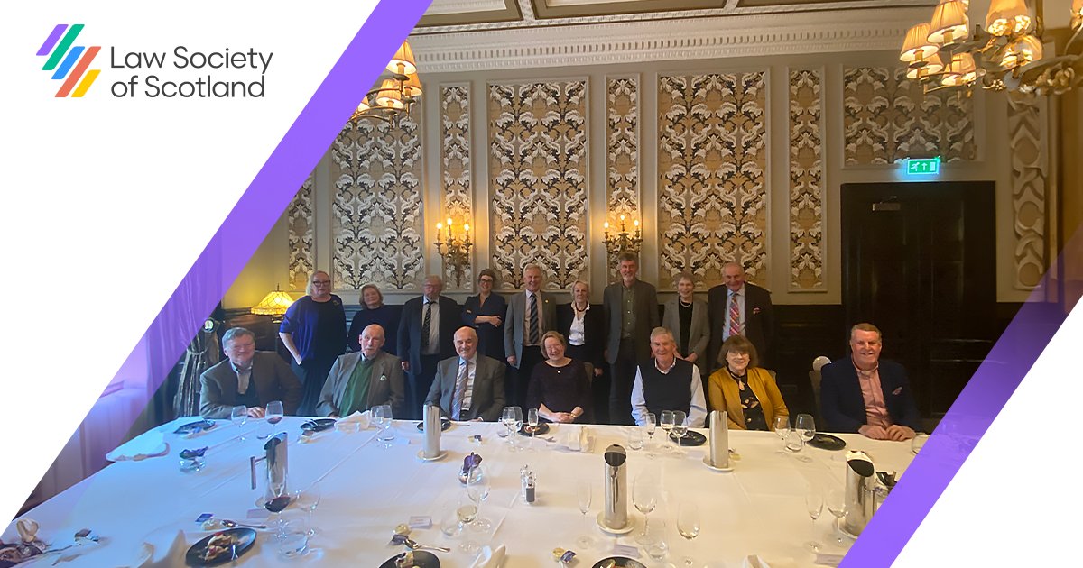 🤩 🤩 We were delighted to host our annual lunch for Law Society Fellows yesterday, with our President @disputelawyer and CEO @DianeMcGiffen hosting 15 esteemed Fellows in central Edinburgh. This year marks five years since the Fellows membership category was created. 🌟🌟