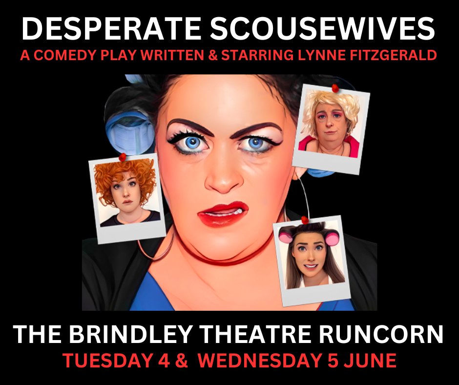 The brilliant comedy play Desperate Scousewives is coming to the Brindley Theatre on Tuesday 4 and Wednesday 5 June. The hilarious tale of four ordinary women living in the backstreets of Liverpool. Tickets & Information: ow.ly/MbeW50R35Hz