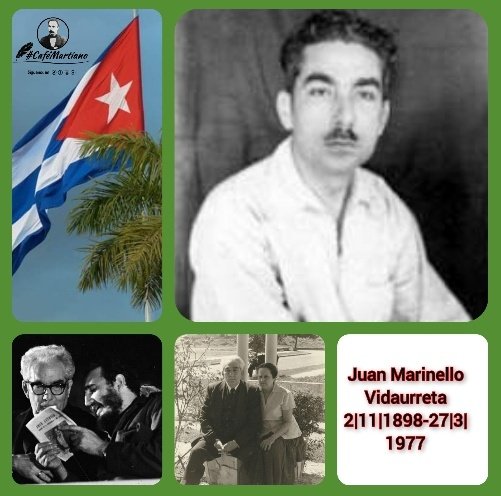 @cafemartiano @DiazCanelB @InesMChapman @EVilluendasC @agnes_becerra @DeZurdaTeam_ @DefendiendoCuba @mimovilespatria @CubaPorSiempre_ @ValoresTeam1 @TeresaBoue Saludos #CaféMartiano 🇨🇺 Marinello tuvo una extensa obra como político, abogado, ensayista, poeta, periodista y pedagogo, lo cual lo convirtió en uno de los intelectuales más brillantes de Cuba, hasta su muerte en La Habana el 27 de marzo de 1977. #CubaViveEnSuHistoria 🇨🇺