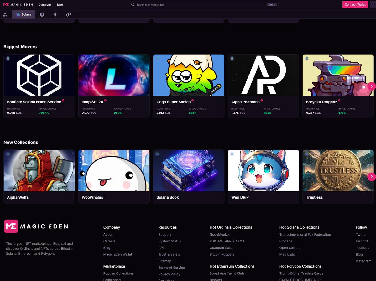 WooWhalesNFT's tweet photo. See 👀#WooWhales on #magicden front page!🐳
@WooWhalesNFT_hk @WooWhalesNFT
$BLOCK $ethfi $wen $pundu $ace $wif $aprs $btc $eth $sol $island $tru $polyx $token $rsr #gamefi $sui $kcs #web3 $WOOW https://t.co/1Wl15bpU4d