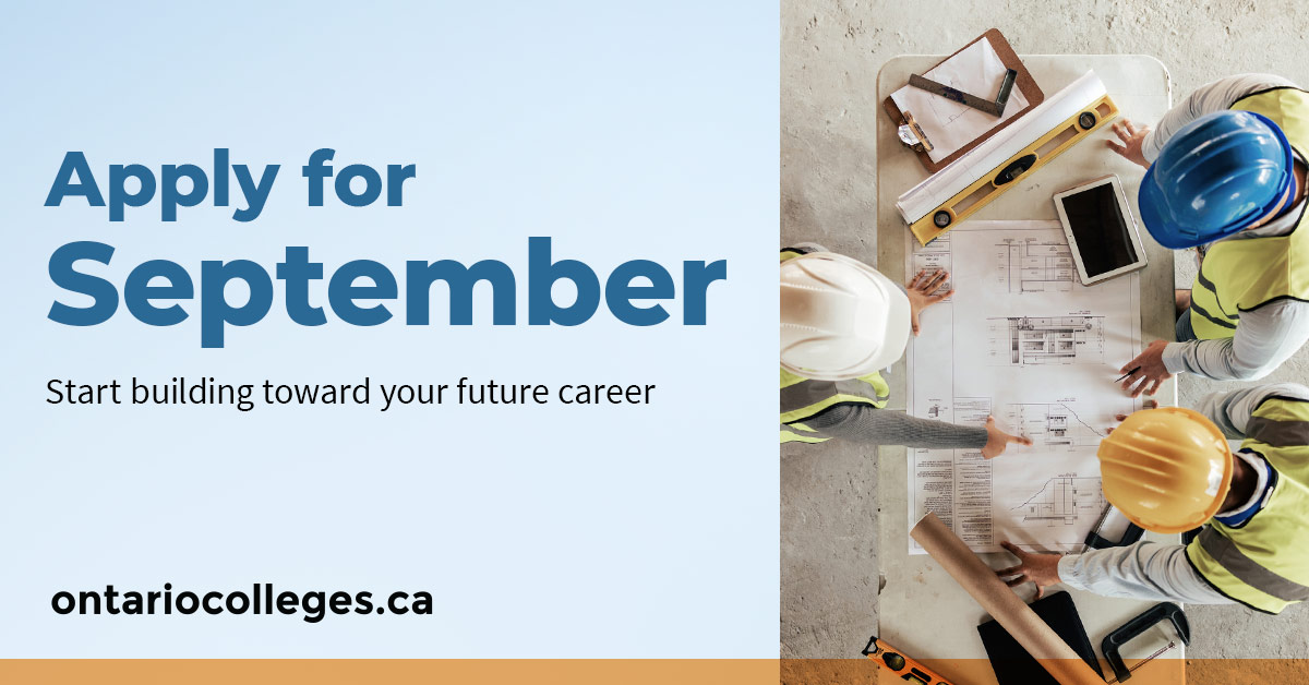 Launch your new career🚀 with a program starting in September 2024! There are hundreds of opportunities to explore at Ontario's colleges. Learn about the possibilities at ontariocolleges.ca. #OntarioPrograms #OntarioColleges #CareerOpportunities