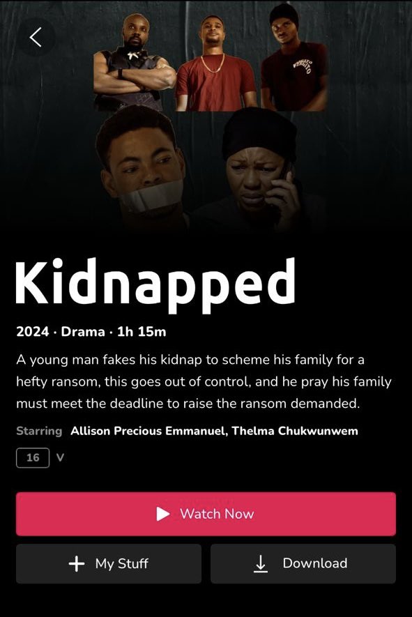kevintsolomon's tweet photo. Did you miss Kidnapped when it aired on Africa Magic? Worry not! Weβre now on #Showmax! Come and see this guy named Ifeanyi dull himself. π€
#AMKidnapped #Kidnapped #MaziKTS https://t.co/zVbObyFEMH