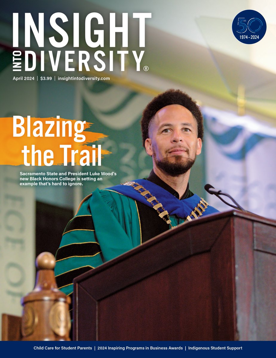 The April issue of Insight Into Diversity is now 'Blazing the Trail' online! This issue features special sections highlighting Inspiring Programs in Business Awards, and programs supporting Tribal Colleges and Universities. buff.ly/4aw7XVu #HigherEducation