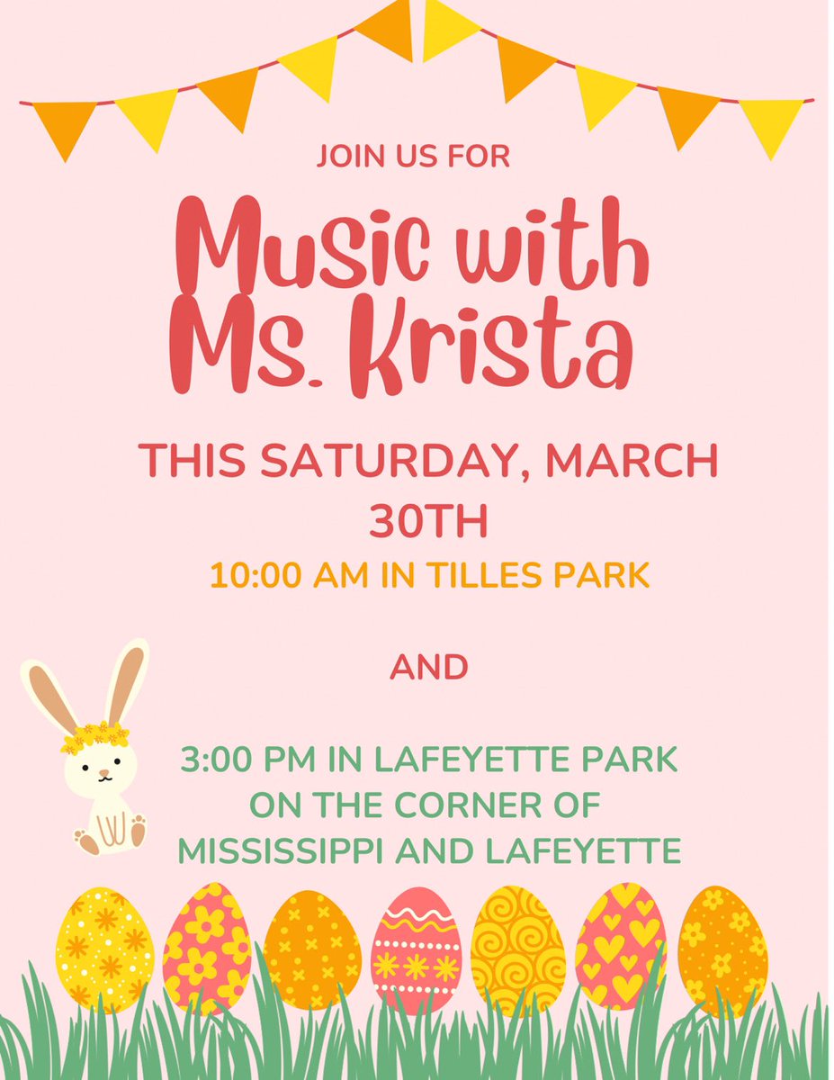 A couple of fun events this weekend for our littlest neighbors! 🐰🐣