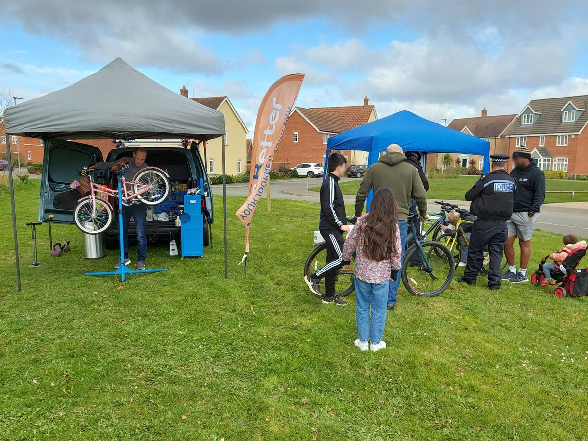 Last Saturday (23 March) Officers assisted the council and @bikeregister at a bike marking event in Sprowston. Cycle security markings provide a visible deterrent & makes the bike more identifiable, improving the chances of you being reunited with it should it ever be stolen.