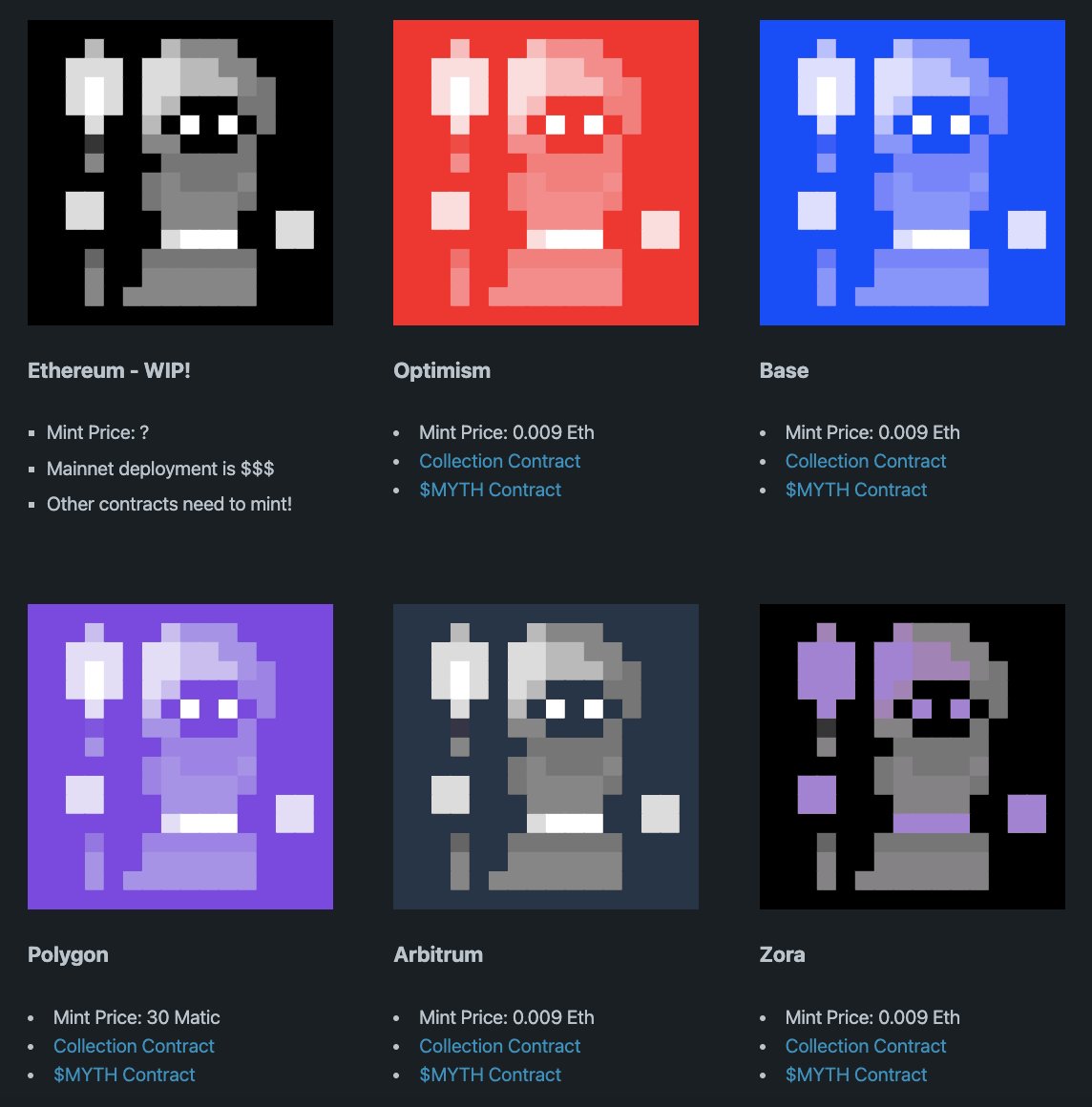 MonkMatto's tweet image. I hear you. You like pixel art PFPs, you like onchain, you like EVM generated art, you like games, you like points, you like coins, you like free money, you like account security and delegation, you like degening for potential airdrops...

It's time to unveil Mythics of the…