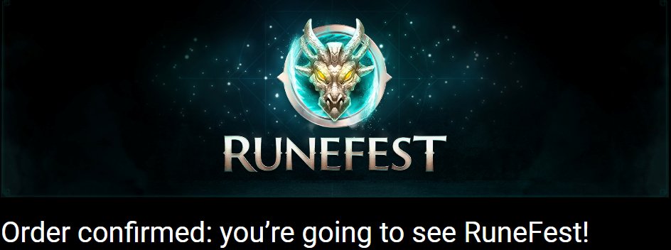 See you all at runefest! Torilla tavataan