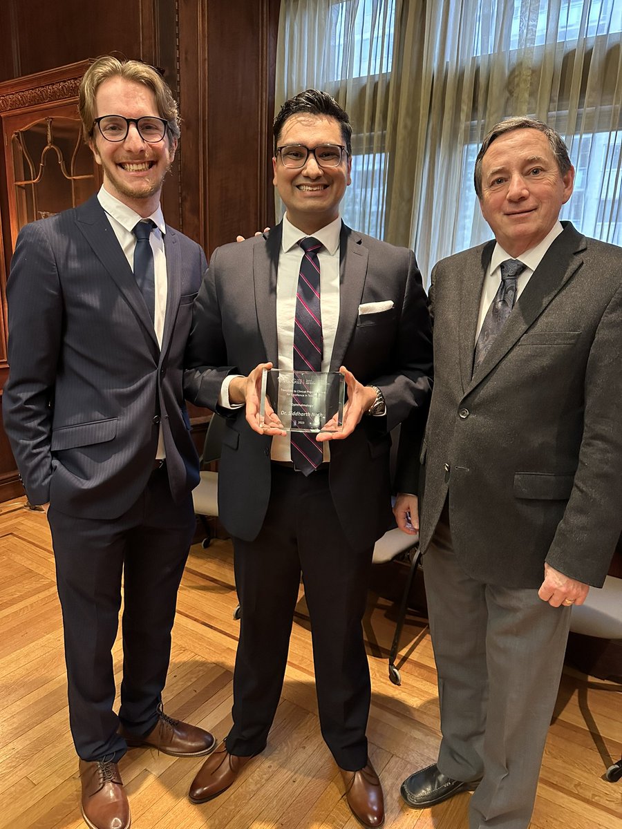 Sid_Nath's tweet photo. Honoured to receive the 2022-2023 Transition to Clinical Practice (TCP) Teaching Award for #Ophthalmology from @mcgillu @McGillMed Teaching medical students about our specialty is one of the best parts of residency and cultivating their interest a true privilege! https://t.co/5B8SnfE97P