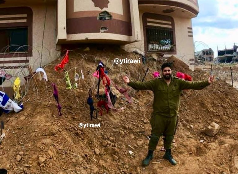 🧵 thread exposing Israeli war crimes in Gaza, including looting Palestinian homes, parading Palestinian hostages (including children), making genocidal statements, using UN schools as military bases, demolishing homes for entertainment & women underwear. Let’s start 1/ ->