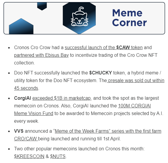 TheDooNFT's tweet photo. Thanks @cronosapp for mentioning $CHUCKY alongside the $CAW by @cronoscrocrow in the newsletter! 

That was indeed damn quick and we got a lot more to come, keep an eye on us 🙏

#crofam #fftb https://t.co/3i3FPAEobd