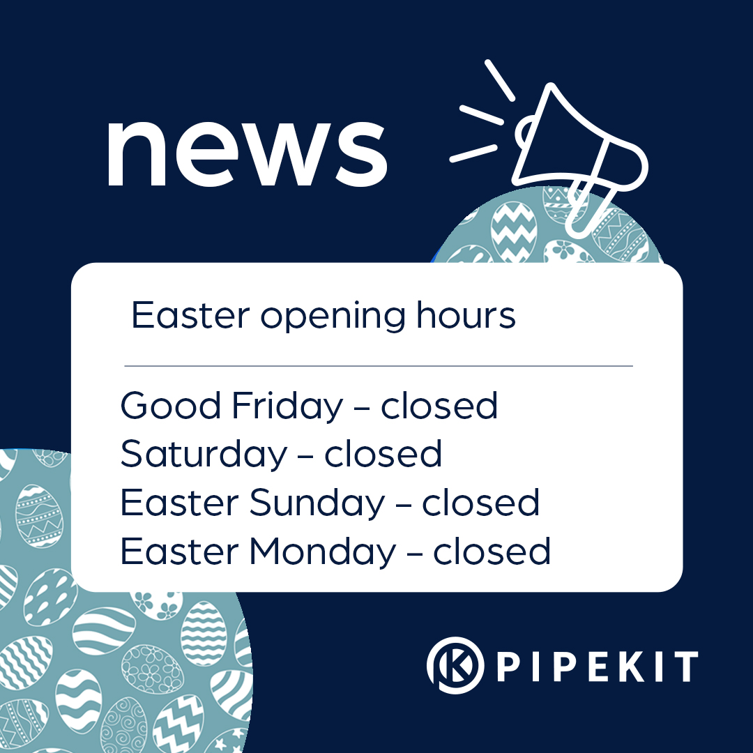 @pipekit will take a break over Easter, so we will be closed on Good Friday, Easter weekend & bank holiday Monday, reopening again on 2nd April at 8 am. All orders placed online during this time will be processed on 2nd April. 💻pipekit.co.uk #pipekit #happyeaster