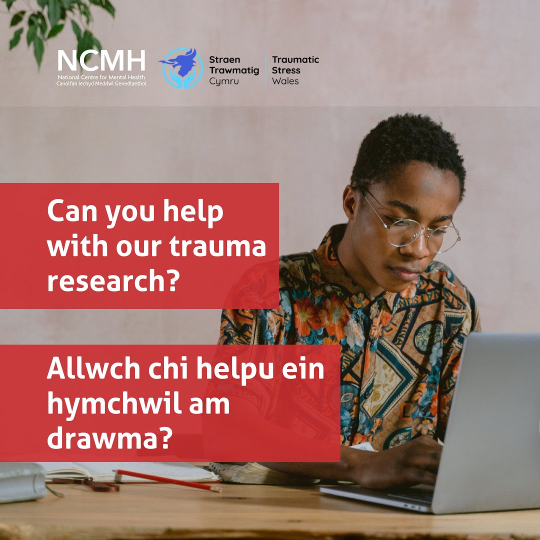 Allwch chi helpu gyda'n hymchwil trawma? 🔍 Rydym yn ceisio deall effaith trawma ar iechyd meddwl. I gael gwybod sut y gallwch ein helpu i wneud gwahaniaeth heddiw, ewch i: bit.ly/4a7VgA9