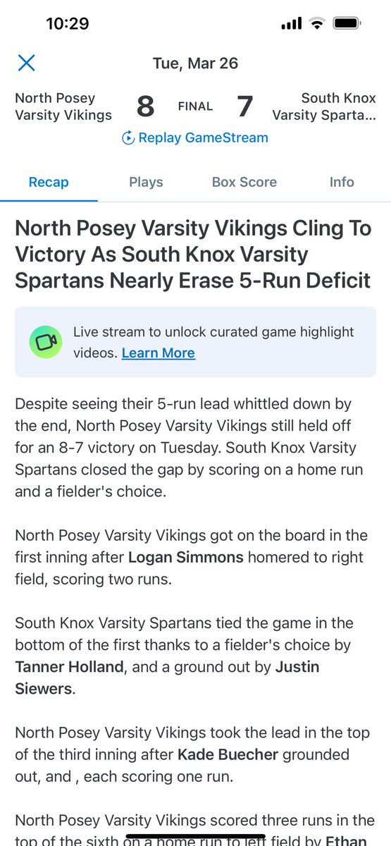 JasonSi34548090's tweet photo. What a great night of baseball!! Logan started off his senior season with 3-2 count ๐ฃ and the Vikings never looked back!! Love watching these young men play!! #2strikeapproach https://t.co/0YTwKU1hfA