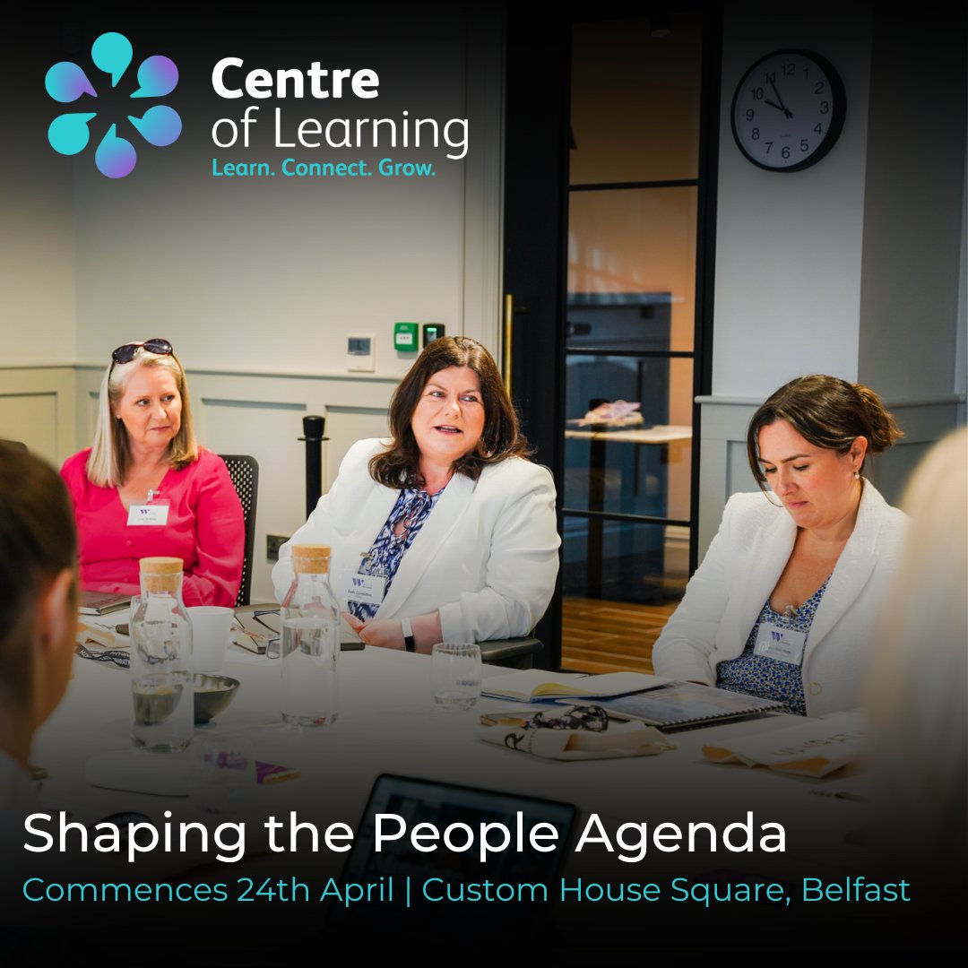 Join The Centre of Learning for NEW Shaping the People Agenda programme dedicated to supporting HR Leaders. Benefit from practical tools, coaching sessions, a leadership module with Ulster University and best practice of HR Leadership training ➡️bityl.co/P0jg