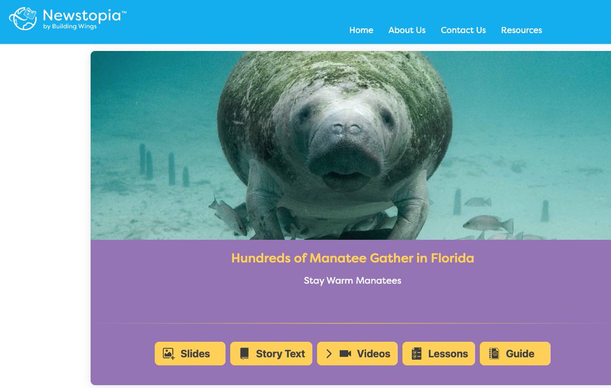 AllMeansAlltj's tweet photo. It's National Manatee Appreciation & Awareness Day! #Newstopia has a current events article this week that's perfect for students to learn all about them and a few new fun facts!
#CurrentEvents #ClassroomDiscussion
Learn more here:
https://t.co/fN1YHZ2Y4y https://t.co/YvDBQGVbvU
