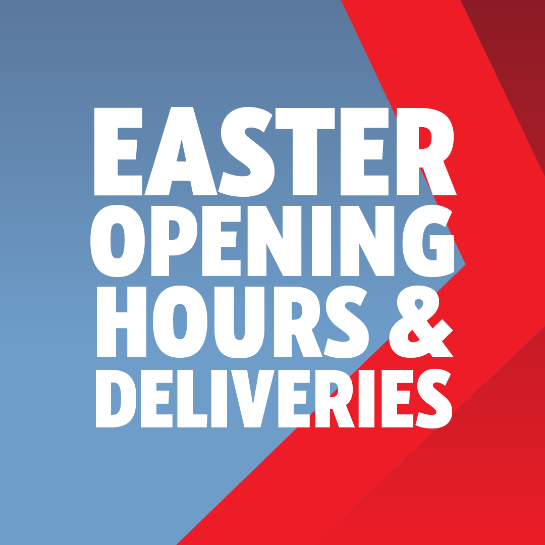 Easter means a change to our opening hours and our deliveries – and we wouldn’t want you to be caught out when you need something. All the details, just here: bit.ly/3xjYMsC