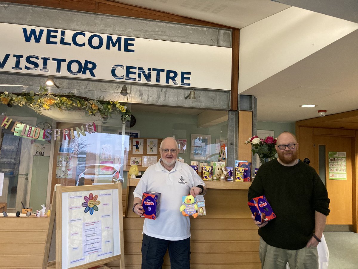 Thank you to Alec &amp; Gary from St Michael’s Parish Church &amp; The Freemasons for their kind donation of Easter eggs for our children at HMP Edinburgh Visitor Centre <a href="/scottishprisons/">Scottish Prison Service</a> <a href="/barnardos/">Barnardo’s</a>
