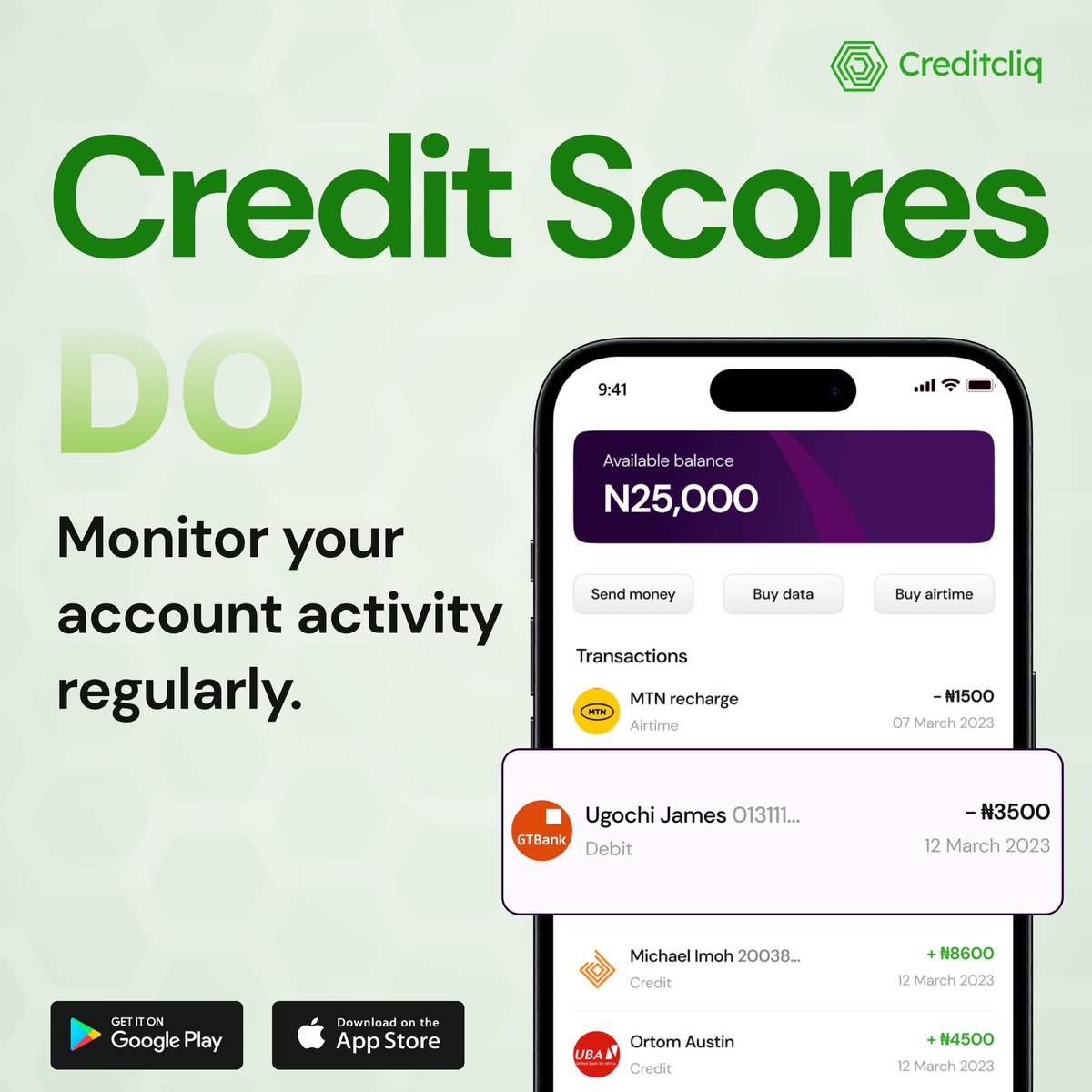 Do's of credit scores: Make sure you monitor your account activity regularly!

#CreditScore #creditcliq