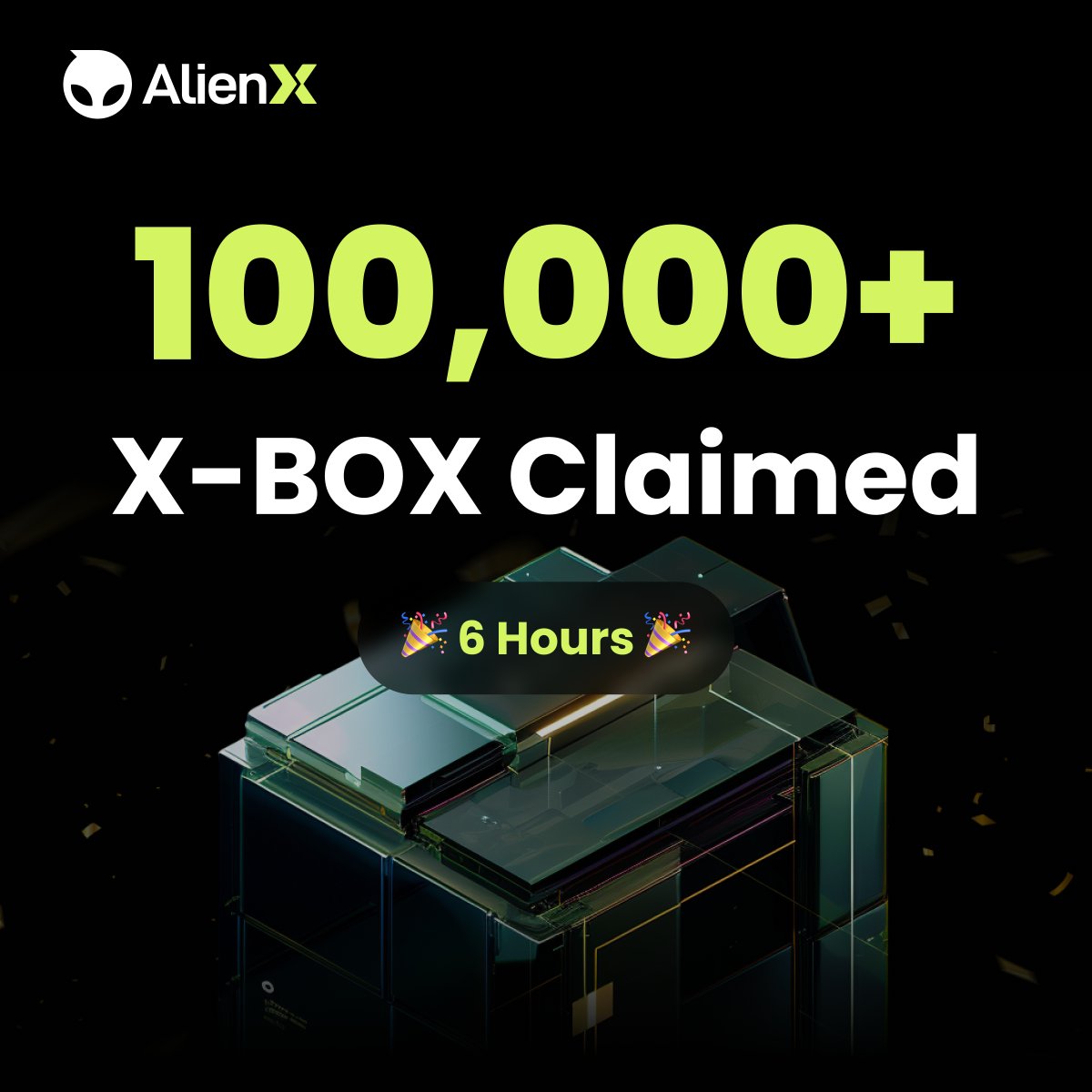 ALIENXchain's tweet image. 🔥 100,000 X-BOXs have been claimed in 6 hours!

To celebrate the milestone👇

🎁1 ETH #Giveaways  for 1 lucky alien👽

✅Follow, Like, RT and Drop your ethereum wallets and screenshot your vAIX number

$AIX to the moon!👽⛓️

⏰72 hours