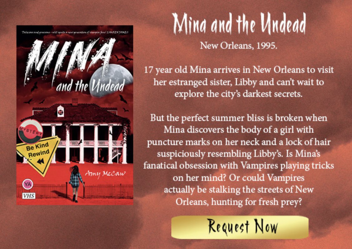 If you haven’t had chance to read Mina and the Undead yet, it’s on @netgalley to celebrate the upcoming publication of Mina and the Cult. You can request it here: netgalley.co.uk/catalog/book/2… Nergalley subscribers will also have an email in their inboxes about the whole series.