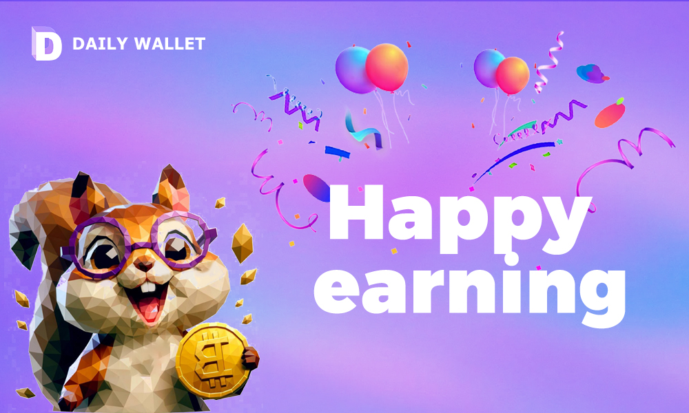 Earn $Daily rewards in just a few quick steps!🌟 

1. Open the #DailyWallet bot and check in.
2. Refer new friends to #DailyWallet to earn 300 $Daily for each referral and 200 $Daily for each second-tier invite.

Happy earning!🏆 💫 
t.me/DailyWalletbot
#DailyWallet #Telegram