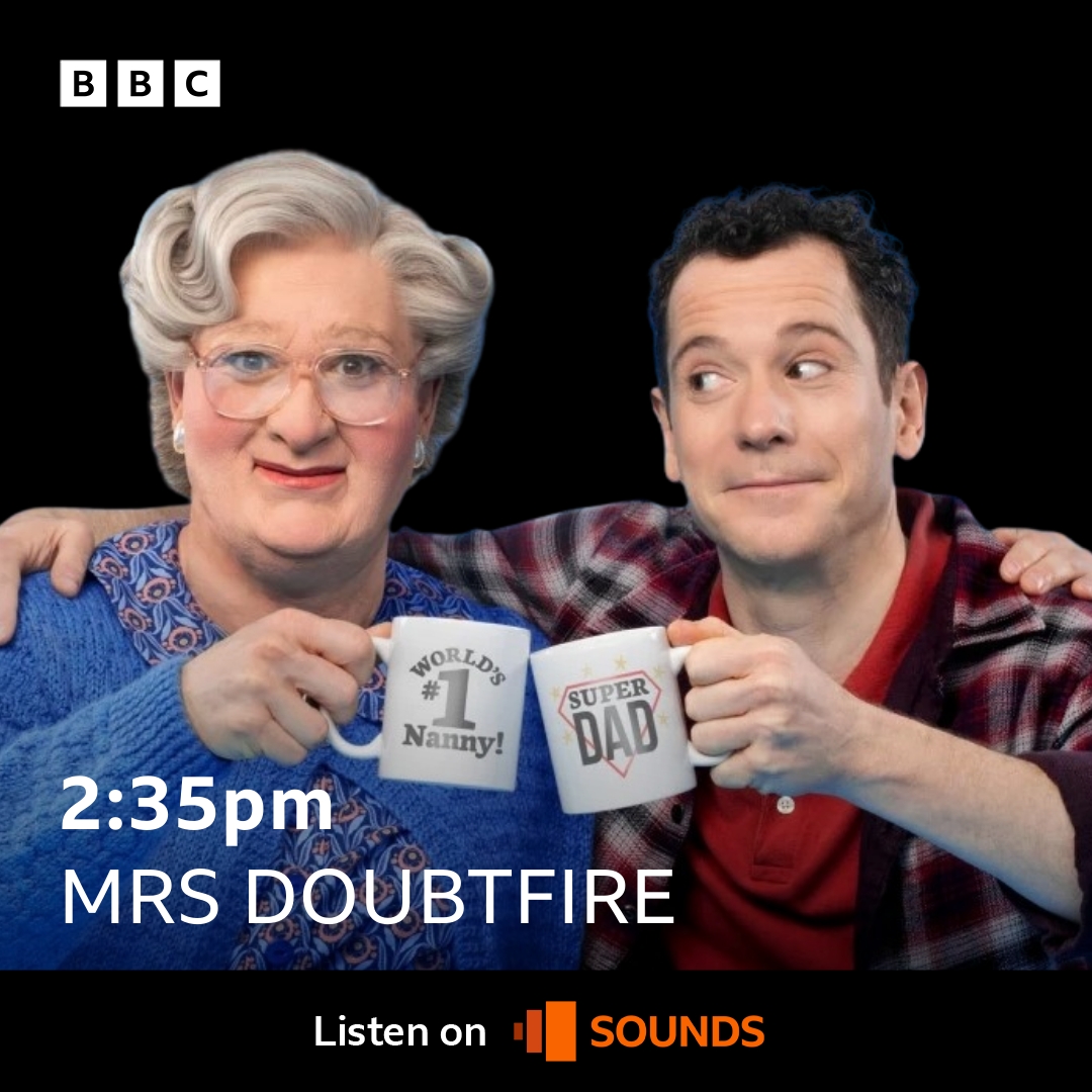 TODAY: Gabriel Vick who plays the lead in the incredible @DoubtfireUK the Musical in London's West End joins me! It's such a fun show, I saw it a couple of weeks ago. VERY funny! 📻: BBC Radio Kent / BBC Radio Surrey / BBC Radio Sussex #MrsDoubtfire
