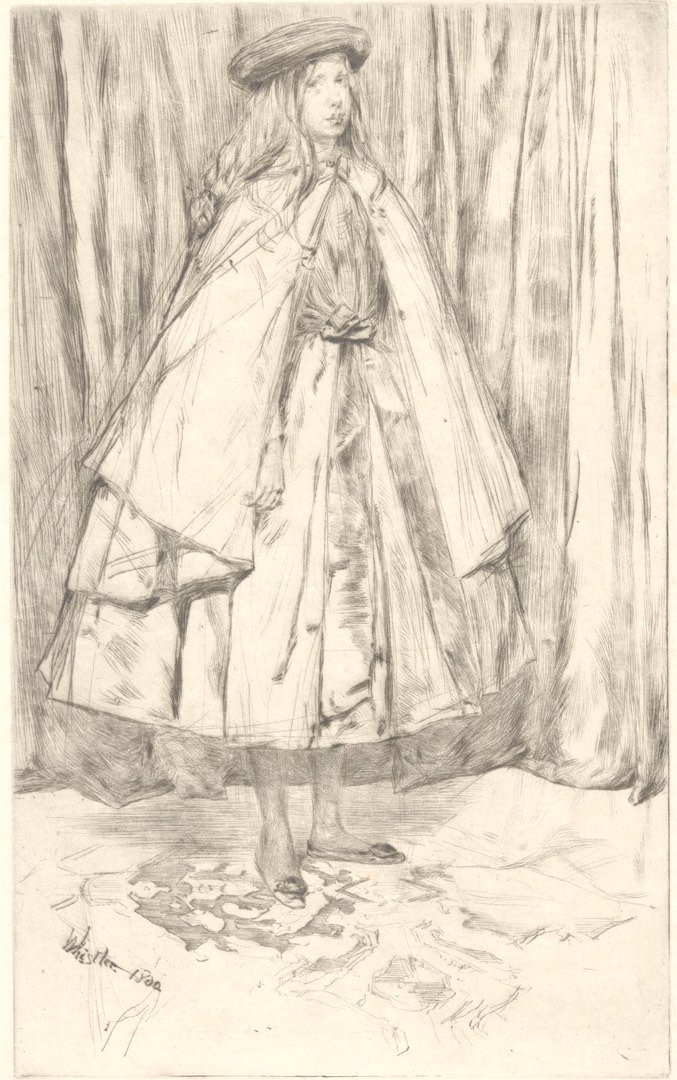 Eye Candy: Whistler etching of Annie Haden. For links to laarge image & more info, see my Lines and Colors post: linesandcolors.com/2024/02/25/eye… 
#art #whistler #etching #printmaking #19thcenturyart #portraiitdrawing #drawing