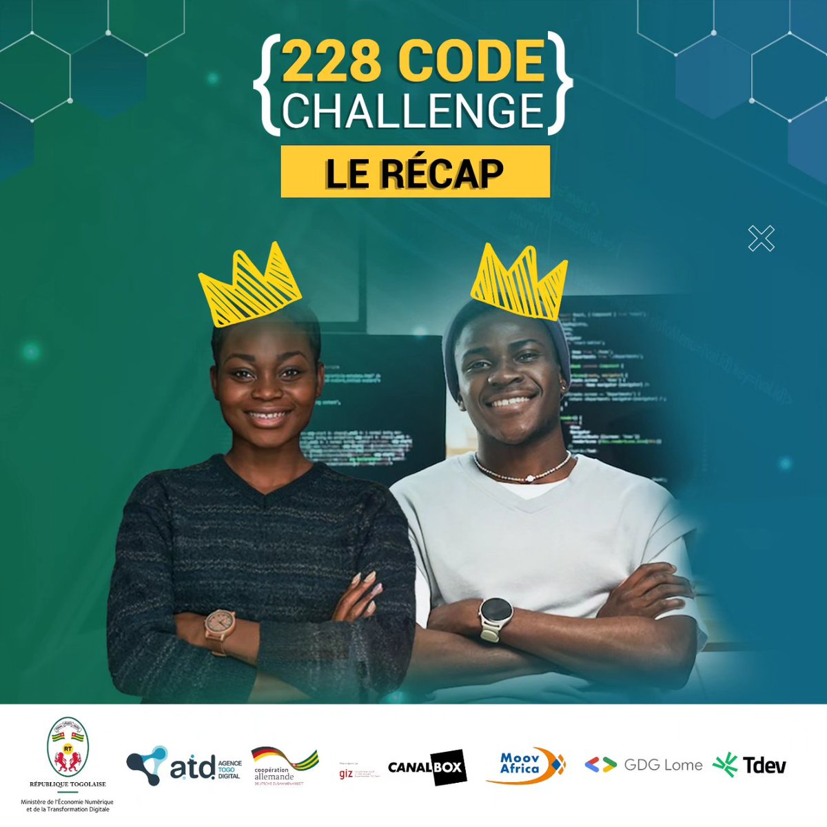 digitalgouvtg's tweet photo. Que devons-nous retenir de cette première édition du 228 Code Challenge ? 🤔🧐
Ce carrousel récapitulatif nous dit tout 😊
Merci aux partenaires et aux participants qui ont fait de cette aventure une réussite.
#228CodeChallenge #CodeChallenge https://t.co/ntBpaoFGaD