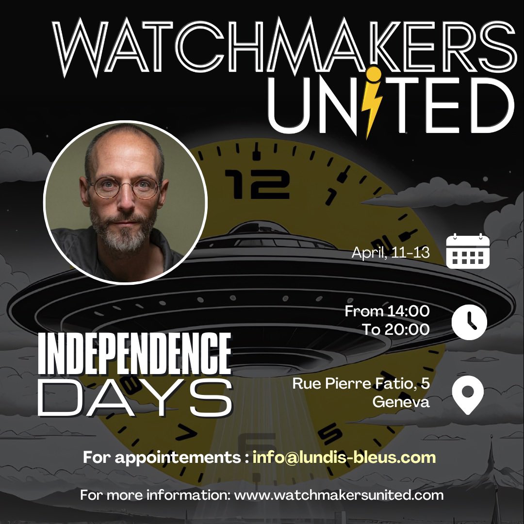 I’ll be exhibiting at the Watchmakers United boutique, April 11-13, from 2pm to 8pm. 

If you have some time, come and visit me and many other artisans there! 

Appointments are not required, but I encourage you to schedule a meeting with me at info@lundis-bleus.com ! 😉