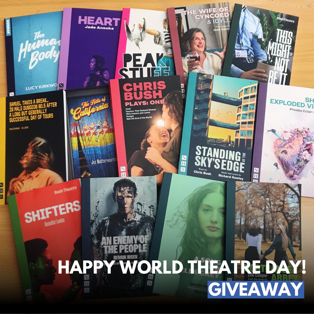 Happy #WorldTheatreDay! To celebrate, we're running a giveaway on our Instagram where you can win a copy of each play, musical and collection we've published so far this year. Find out more and enter via our Instagram now: 🎁 instagram.com/p/C5BIPFJr94q/