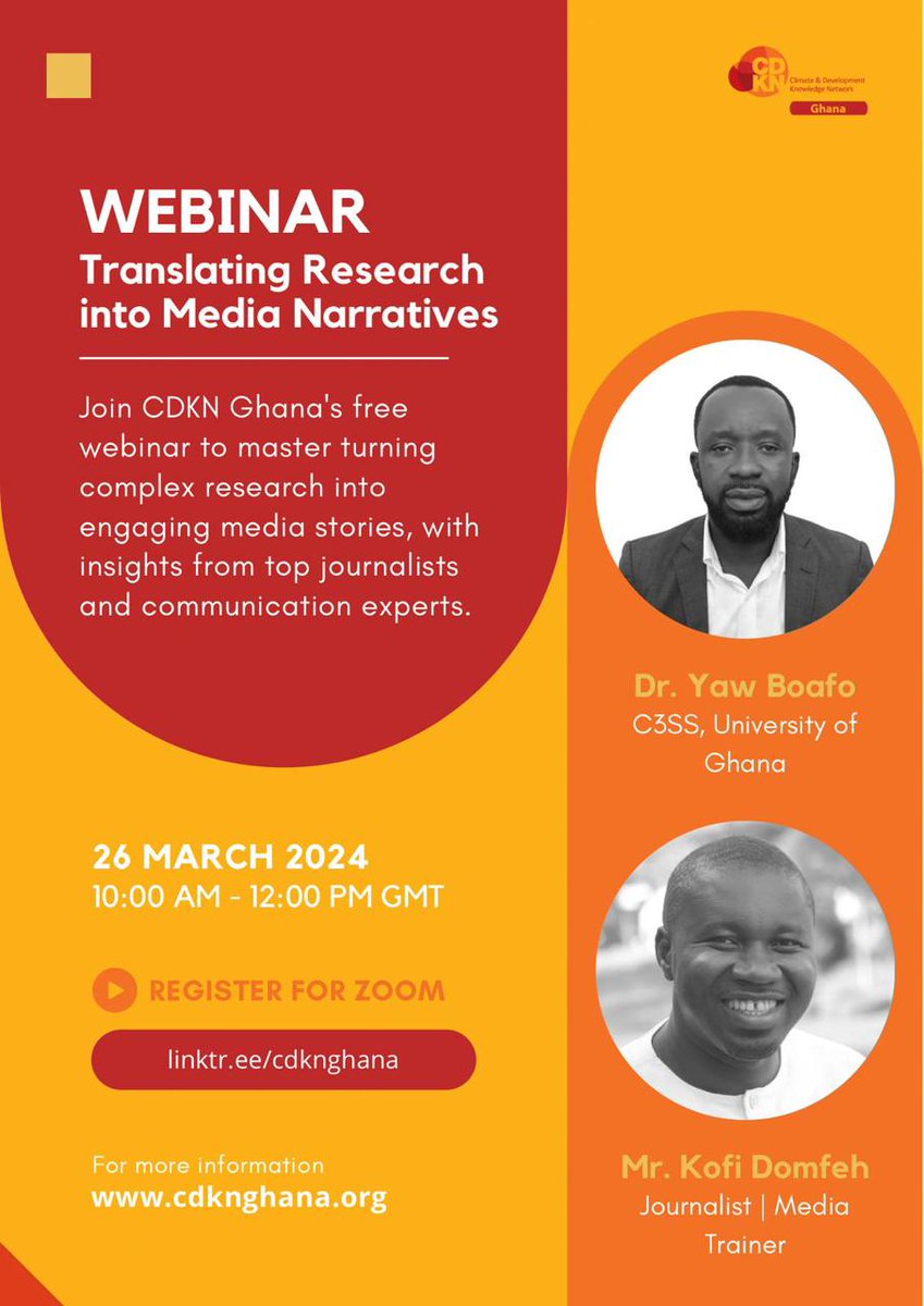 This webinar by @cdknetwork opens opportunities for research & mainstream media collaborations. #ClimateAction