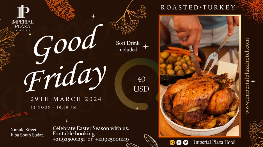 IPHJuba's tweet photo. “Embark on a serene journey this Good Friday at Imperial Plaza Hotel. Discover moments of peace, reflection, &amp; luxury as you unwind in our 5-star sanctuary. Reserve your retreat now for a soulful experience.
Stay with us
reservations@imperialplazahotel.com
https://t.co/oPucIInKda https://t.co/AfGgyCrbNd