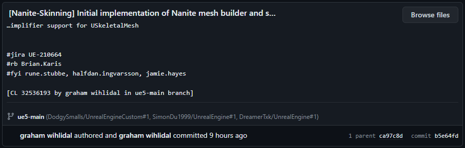 Skylonxe's tweet photo. Nanite for Skeletal Mesh

ue5-main (5.5)

https://t.co/Pnwm0eMvnO https://t.co/FORtuVA8nl