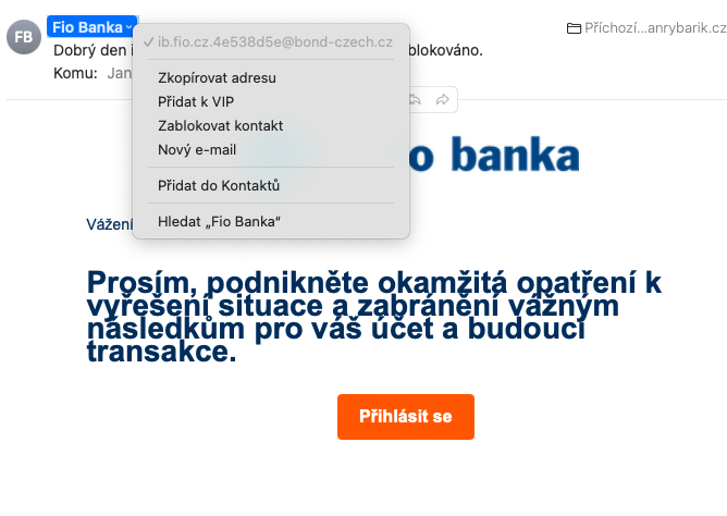 rybajz1's tweet photo. Zase to někdo zkouší :-( Mrkněte na to @Fio_banka https://t.co/NMGiSDbC4k